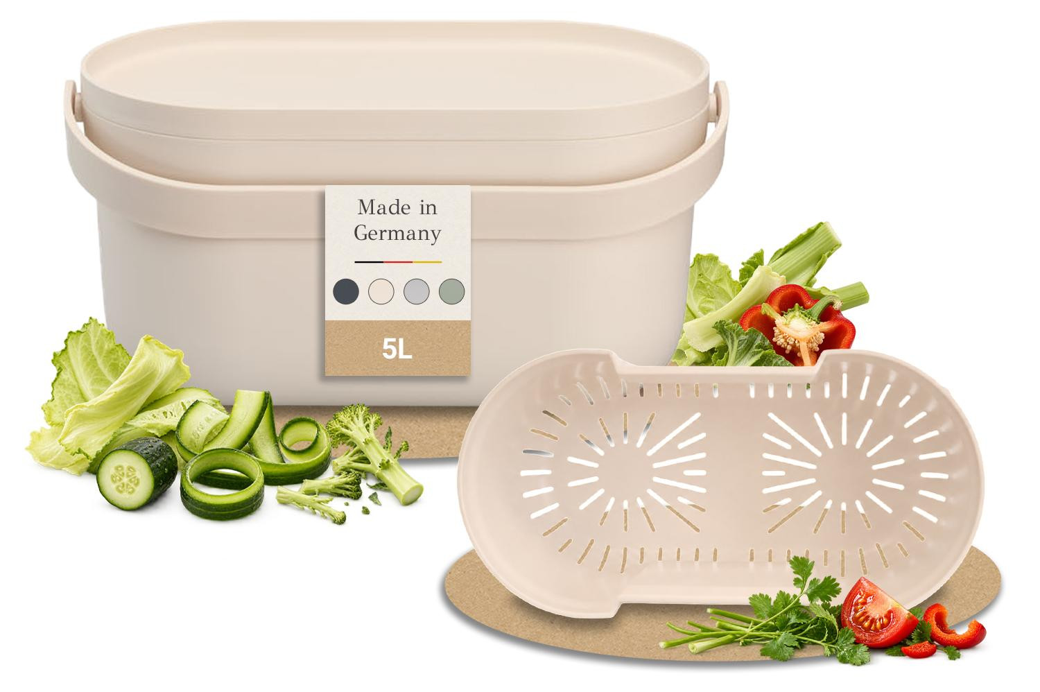 GARANTIA NOVA GFT-emmer 5 liter sandbeige