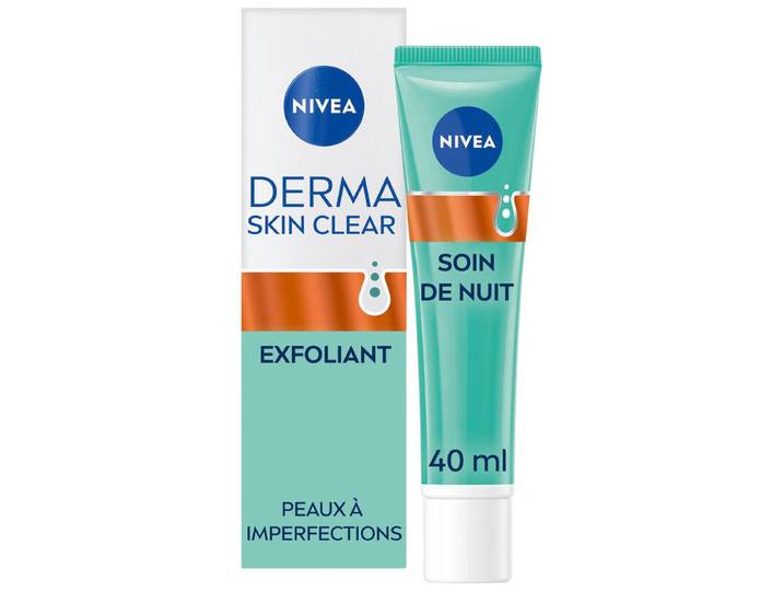 NIVEA Derma Skin Clear Visage Soin Exfoliant Nuit anti-imperfections 40 ml