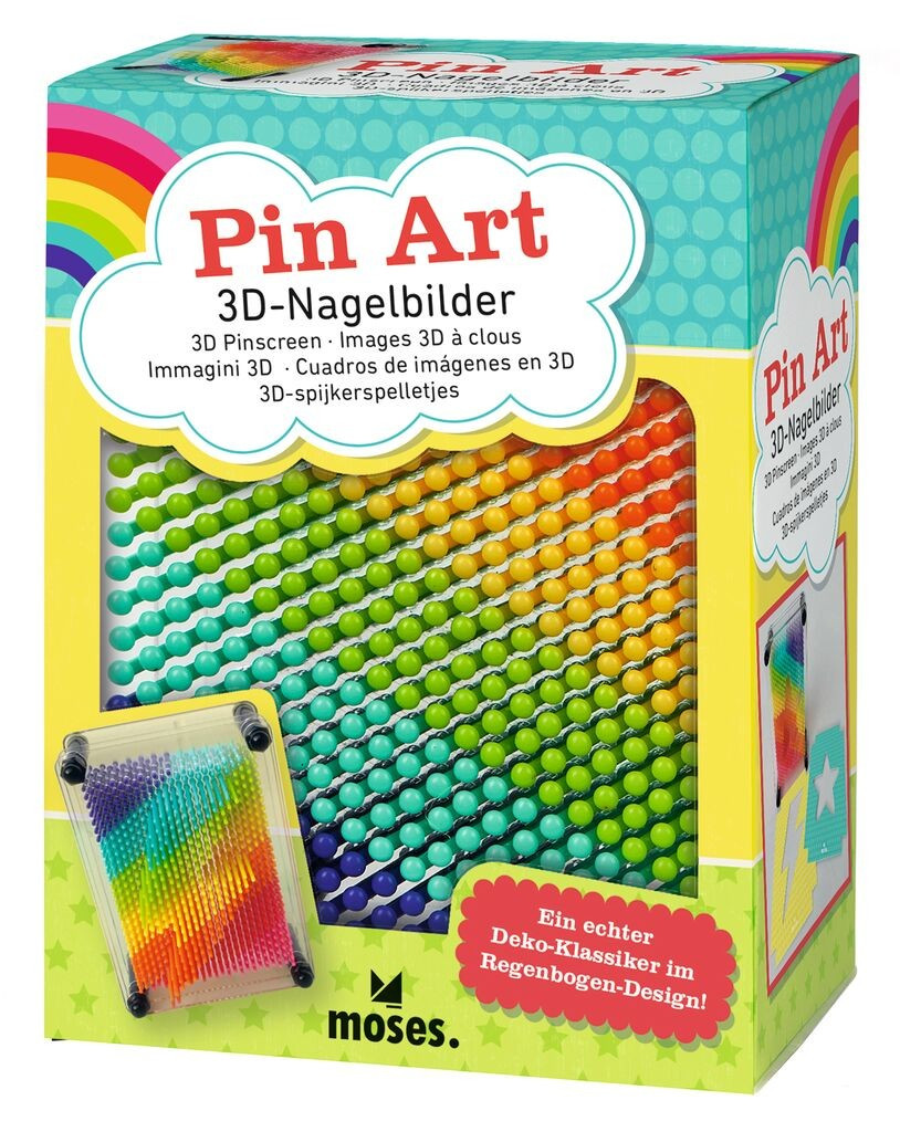Moses 3D-nagelkunst met regenboogmotief voor kinderen