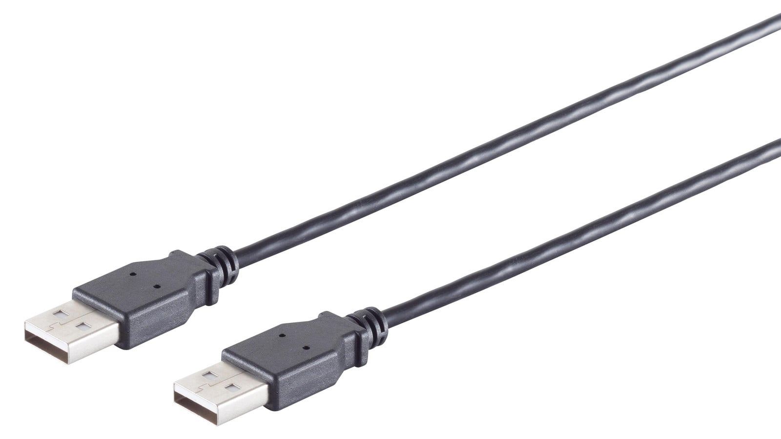 S-Impuls USB-A verbindingskabel 2.0, zwart, 1 meter
