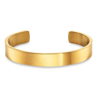 Armspange BRUNO BANANI "Schmuck Geschenk Edelstahlarmspange gelbgoldfarben", gold (gelbgoldfarben), Armbänder, Damen, Edelstahl, Armspange