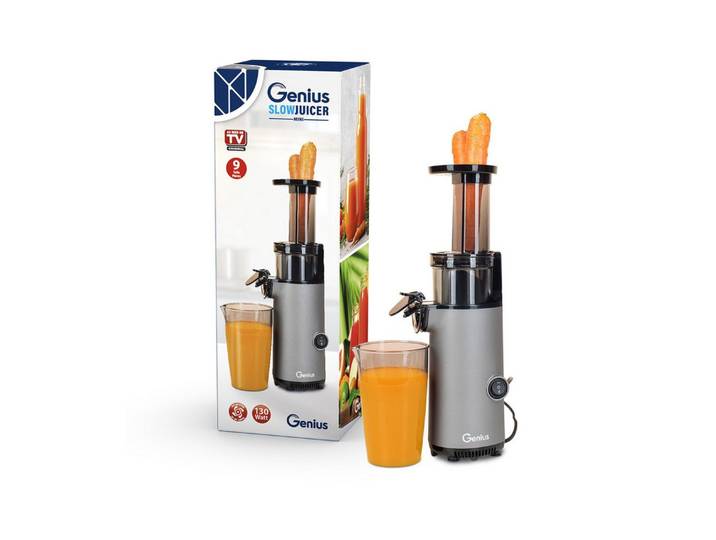 Genius Entsafter Genius Slow Juicer Entsafter Mini für Gemüse Obst, 130 W, geräuscharm