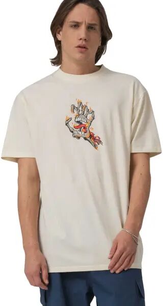Santa Cruz Apparel T-Shirt Santa Cruz Burnt Bone Hand (S - Unbleached Cotton)