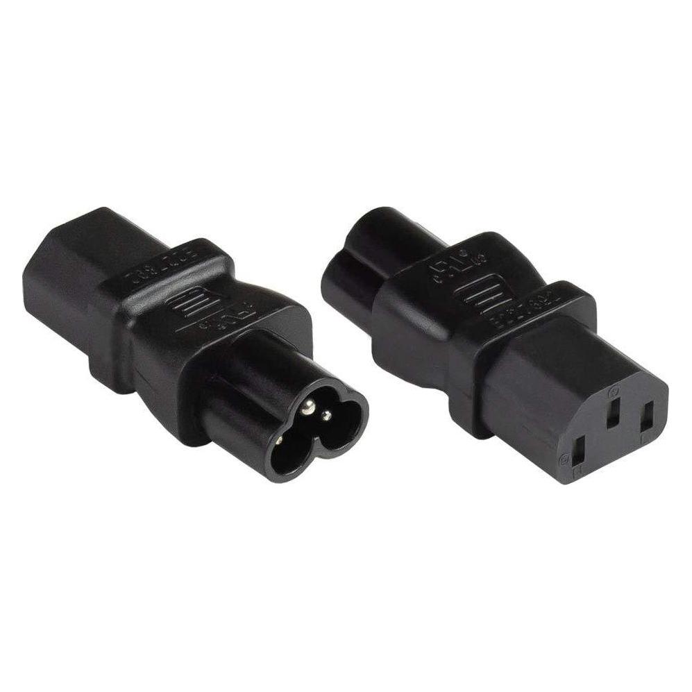 Good Connections Stromadapter Kaltgeräte-Stecker C6 (gerade) an Kaltgeräte-Buchse C13 (gerade), UL, schwarz, (PA-0630S)