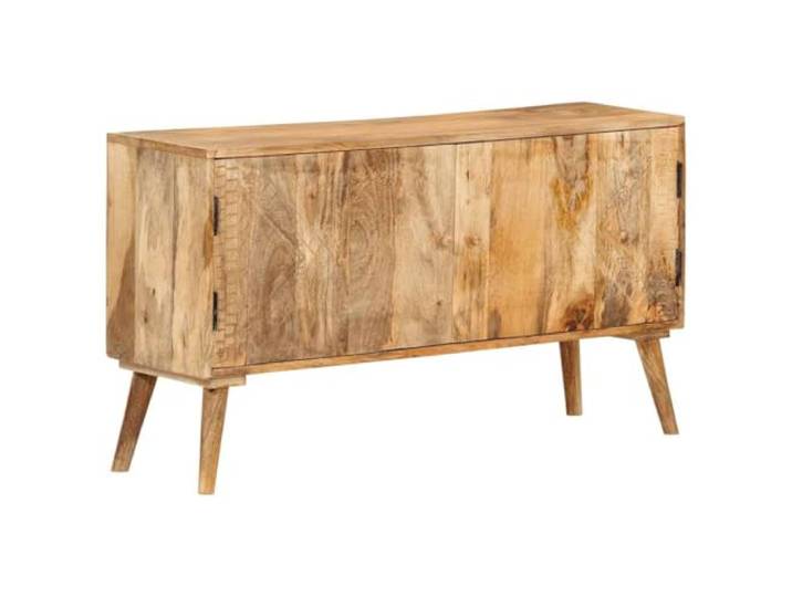 HEFZGDB Massivholz Sideboard aus Mangoholz mit robuster Oberplatte und geschnitztem Muster – Massive Mangoholz Kommode mit zeitlosem Design und reichlich Stauraum