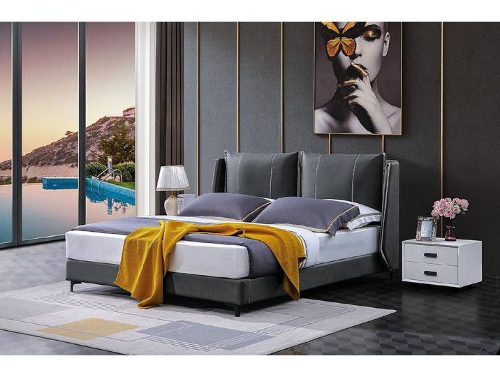 Xlmoebel Polsterbett Beige Doppelbett mit hochwertiger Verarbeitung und Komfort (Doppelbett, 1-tlg., Bett), Hergestellt in Europa