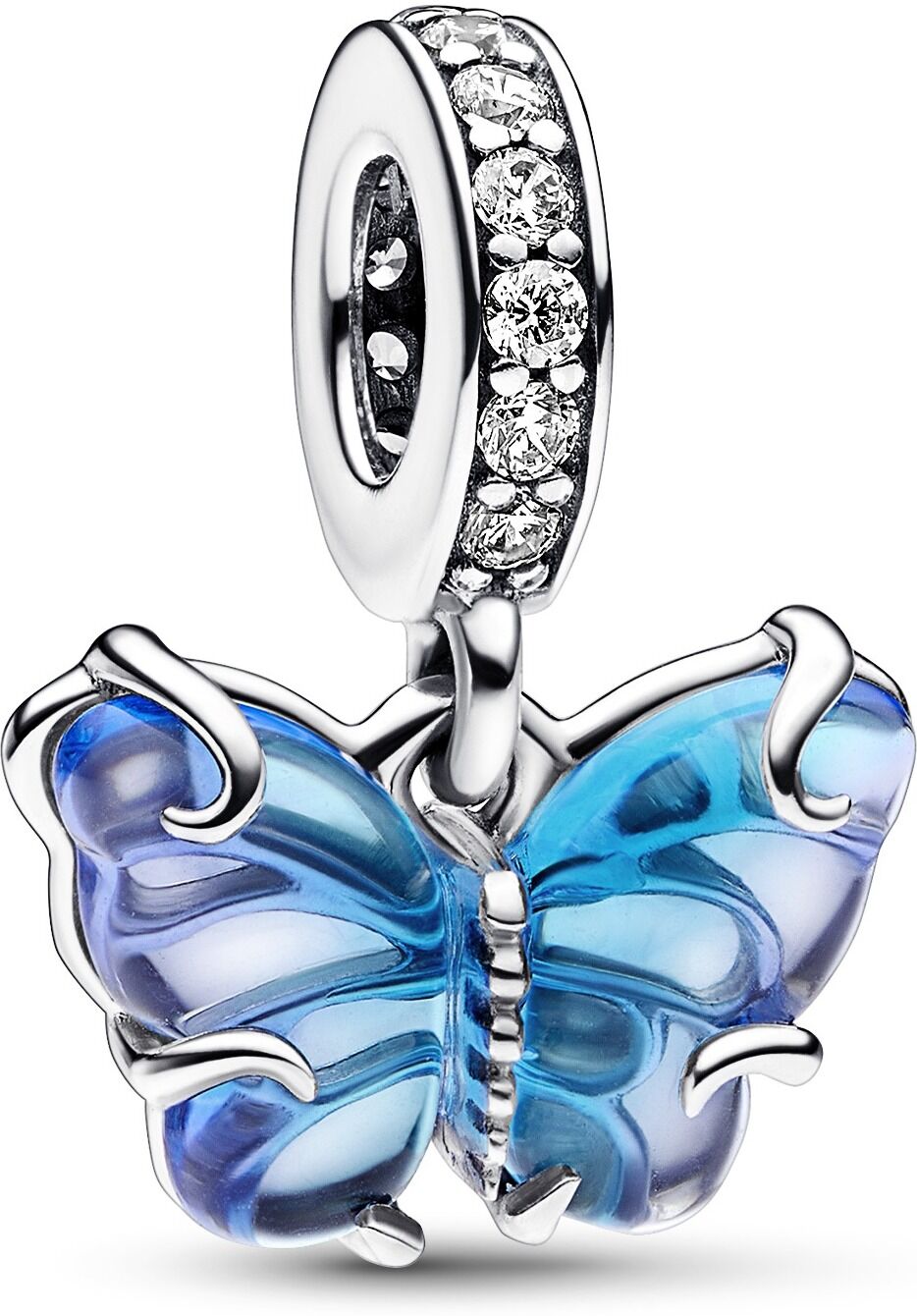 Pandora Moments Blue Murano Glass Butterfly Dangle berlock 792698C01