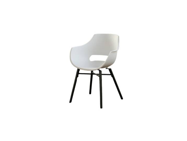 Kawola Stuhl Zaja Weiß Kunststoff, Holz, 57x82x59 cm, Esszimmer, Stuhl