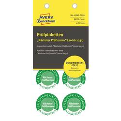 Avery-Zweckform 6990-2026 Prüfplakette Nächster Prüftermin Grün Folie selbstklebend (Ø x L) 30 mm x 30 mm 30 mm 80 St.