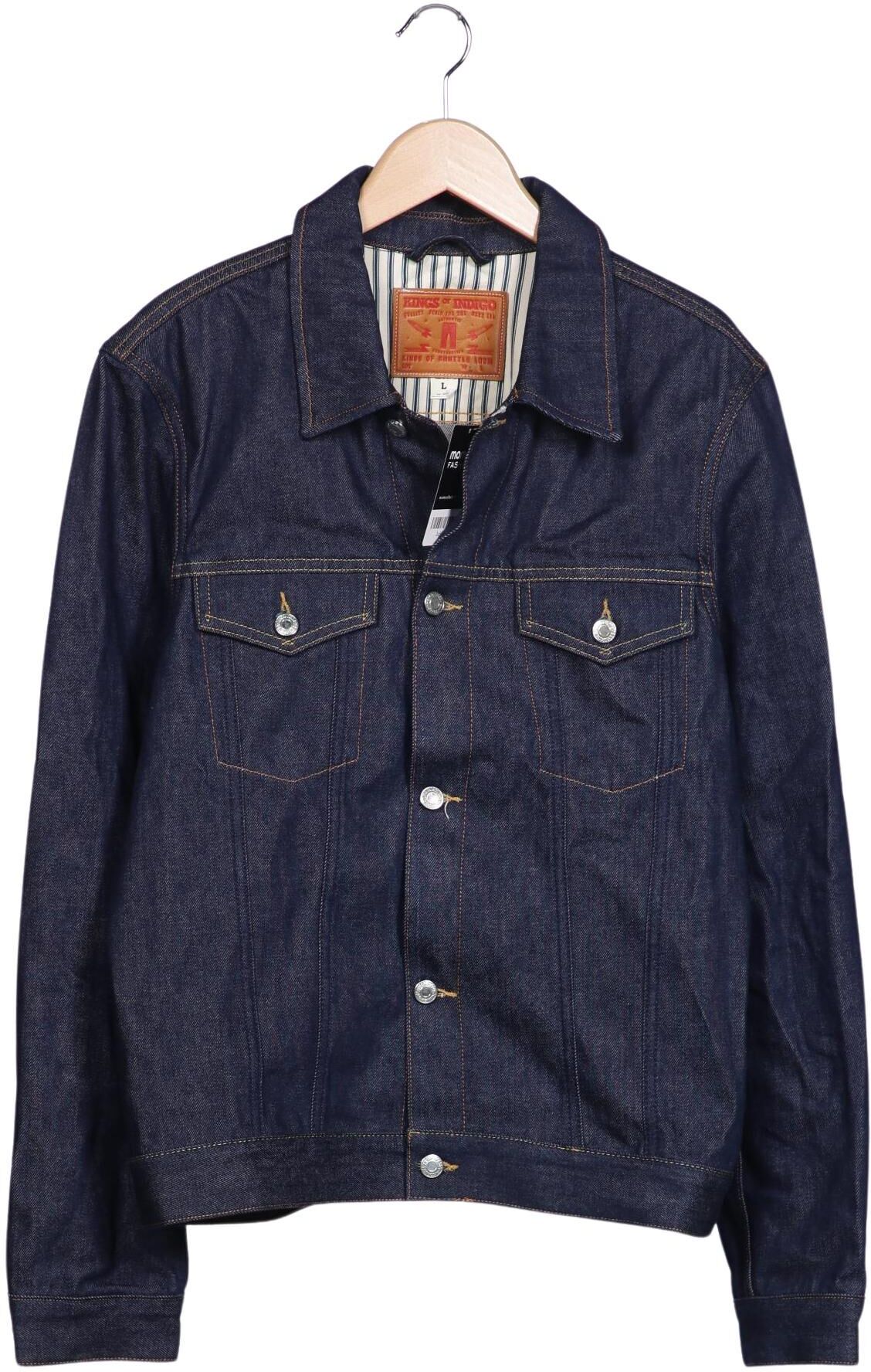 Kings of Indigo Herren Jacke, Marineblau, Gr. L, Baumwolle - Second Hand