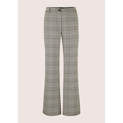 Palazzohose MADELEINE "Hose Weite Hose im Glencheck-Muster", Damen, Gr. 40, schwarz, wollweiß, Hosen Palazzohose