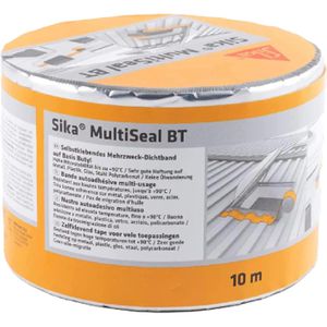 Sika Dichtungsband MultiSeal BT, 428294, Alu-Butylband, selbstklebend, wasserdicht, silber, 100mm x 10m