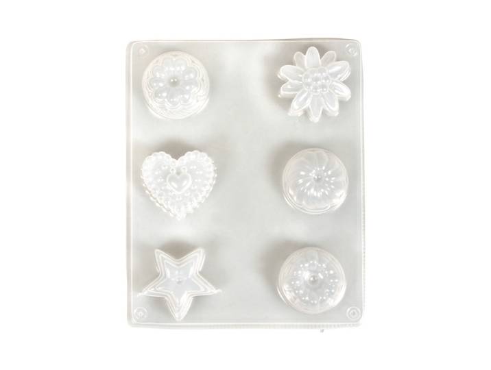 Giessform: Petit Fours, 4-4,5cm ø, 6 Motive, SB-Btl 1Stück
