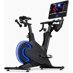 Sportstech sBike Heimtrainer + 21.5"Touch Display, APP mit Live Workouts & Kursen Fitnessbike mit patentierter LED Technologie, Ergometer