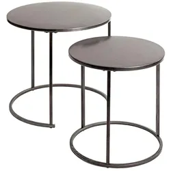 HAKU Möbel, Couchtisch + Beistelltisch, Beistelltisch 2er Set (40 x 43 cm)