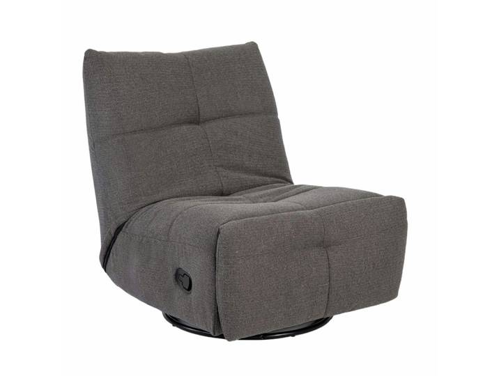 Fauteuil relax inclinable en tissu gris foncé