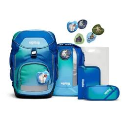 ergobag PACK Schulrucksack-Set DschungelfieBär Colour Splash Edition, 6-teilig
