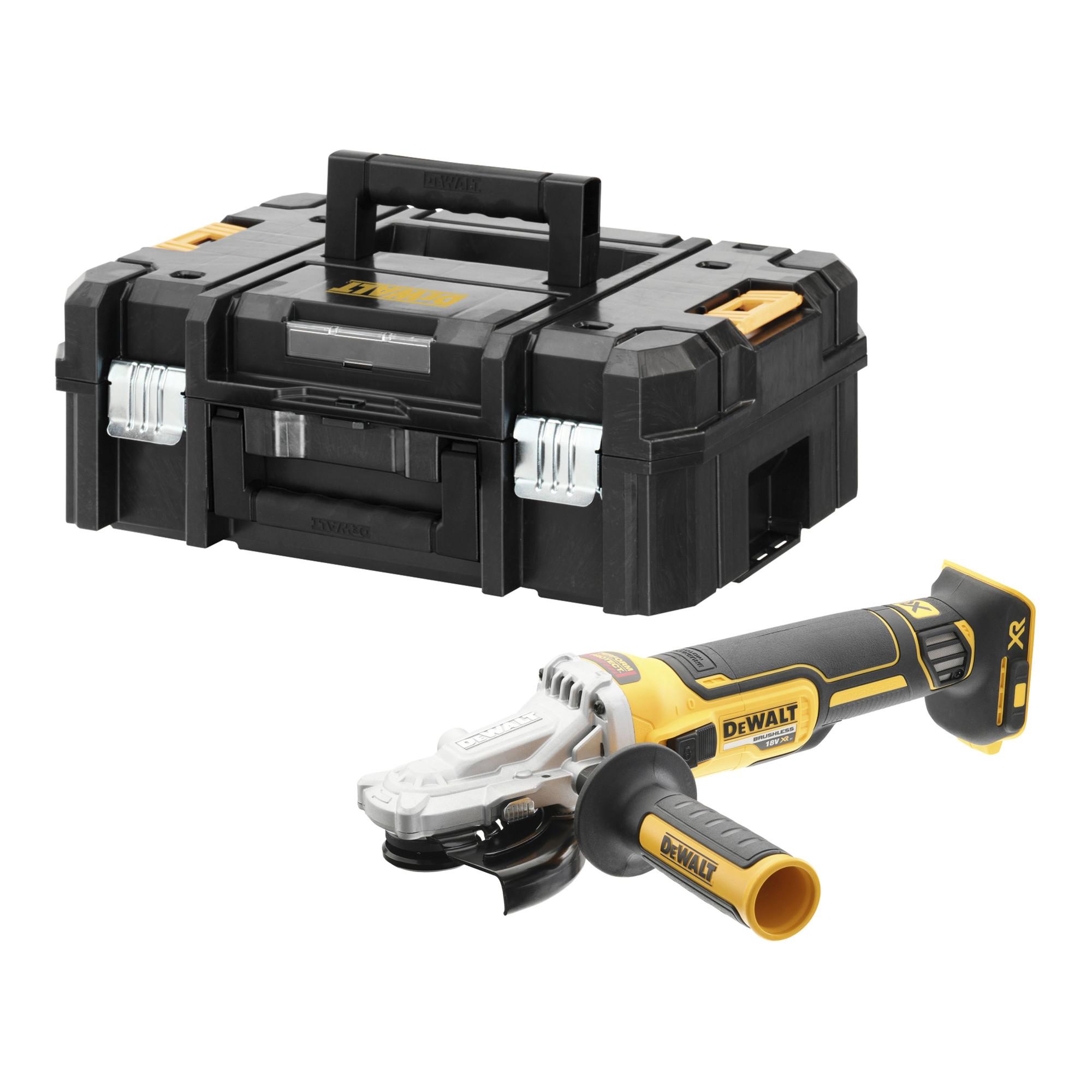 DeWalt DCG405FNT-XJ Akku-Flachkopf-WKS 125mm mit 18V und bürstenlosem Motor, Solo-Version ohne Akku und Ladegerät)