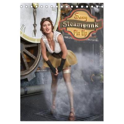 Sexy Steampunk Pin Up (Tischkalender 2027 DIN A5 hoch), CALVENDO Monatskalender