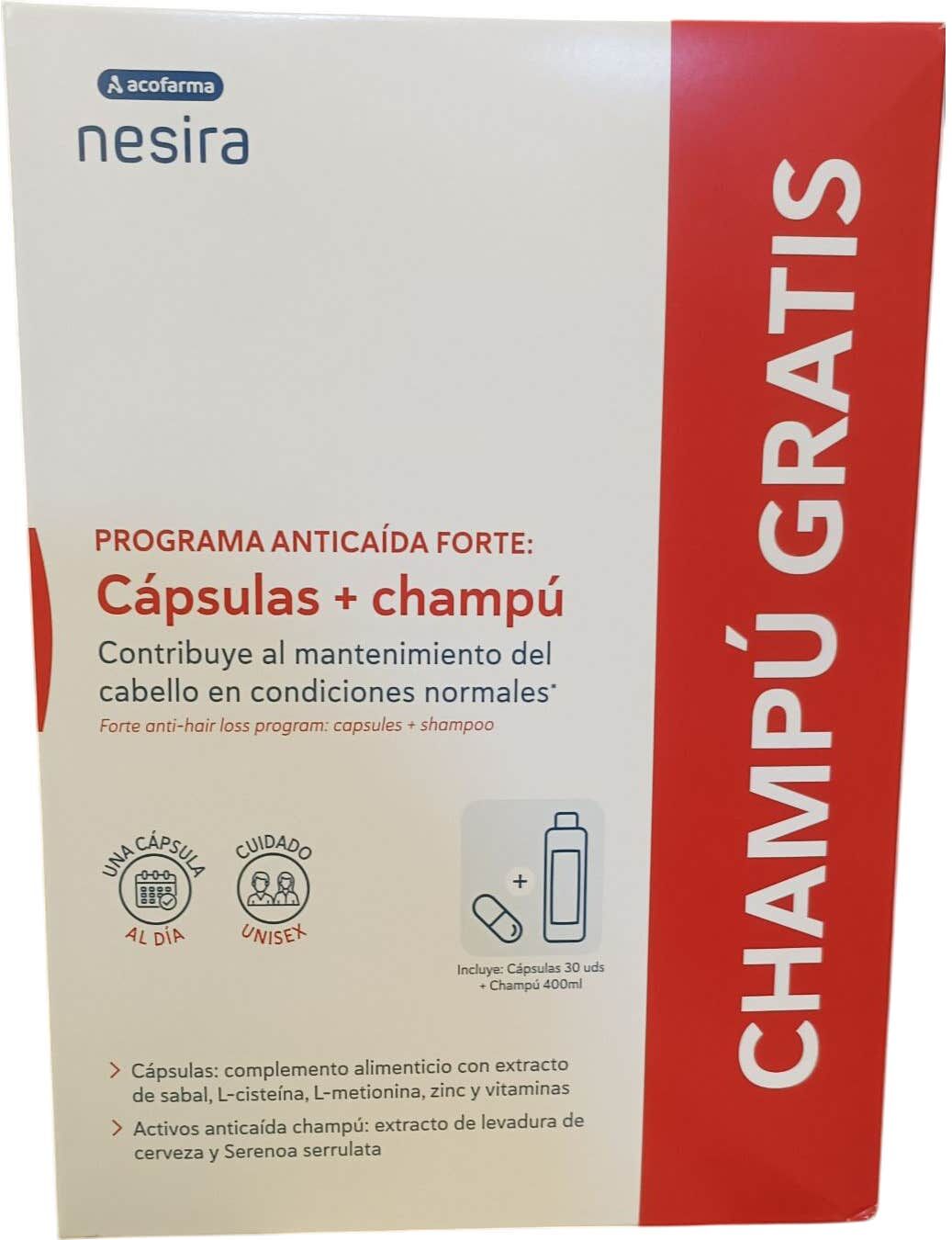Nesira Acofar PackAnticaída Forte 30caps + Champú 400ml