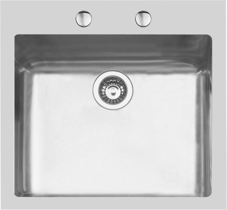 Foster KE Filotop 2265 050 Bündiges Waschbecken Rechteckig Edelstahl
