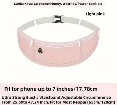 Uplifted Goods Lightweight Waterproof Running And Sports Waist Belt pink