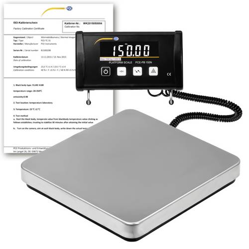 PCE Instruments PCE-PB 150N-ICA Plattformwaage PCE-PB 150N-ICA kalibriert (ISO) Wägebereich (max.) 200kg Ablesbarkeit 50g
