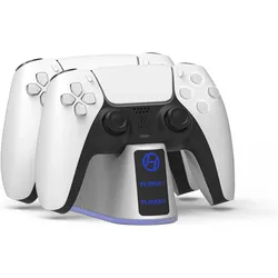Hyperkin GigaBlast PS5 Dual Controller Ladestation (wei) (PS5), Weiss