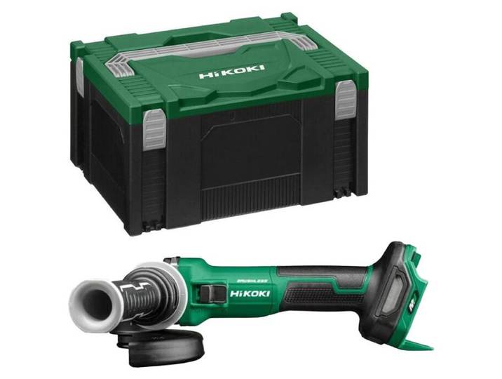 Meuleuse HIKOKI G3613DEW2Z - Ø125mm - MultiVolt 36V Brushless - Frein - inter.autobloquant - LVH (vendu sans batterie) en HitCase III