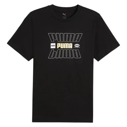 Puma Herren-T-Shirt Ess Logo Lab Holiday Tee Schwarz (M) (66935037)