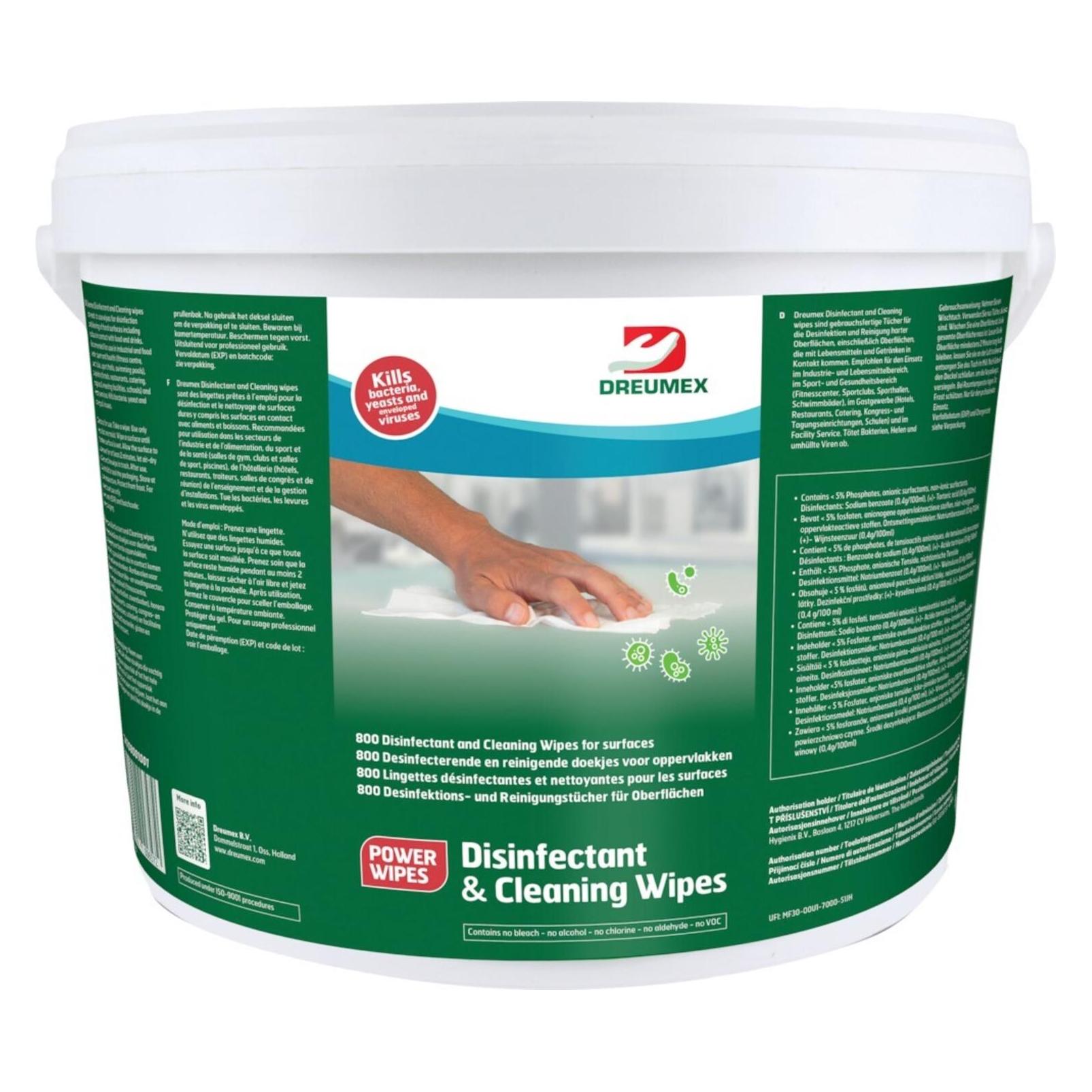 Dreumex Desinfektion- & Reinigungstuch 800 Tücher in Eimer (74708001001)