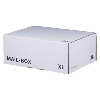 VEPATIM 20x Versandkarton 460x333x174mm MAILBOX XL mit Steckverschluss wiederverschließbar weiß