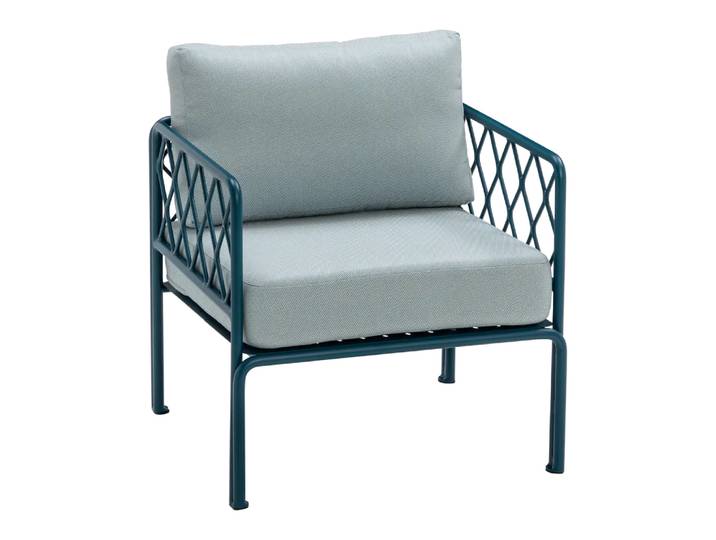 Gartensessel Ibiza, Byyu, dunkelblau, Aluminium