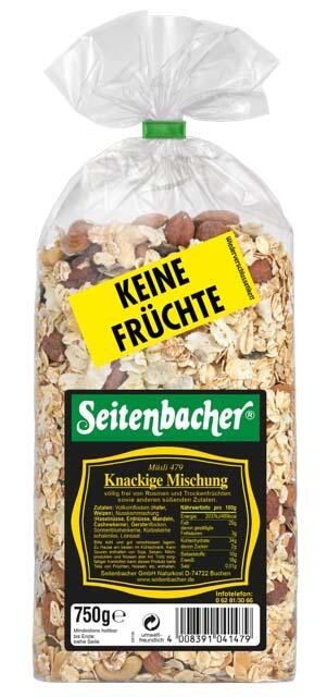 Seitenbacher® Müsli Knackige Mischung 750,0 g 629375