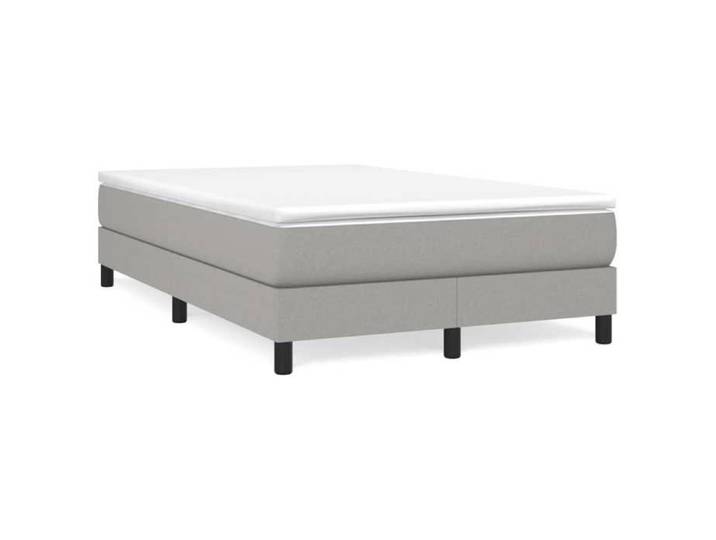 Cadre de lit 1 personne - Gris clair - 120x200 cm - Tissu LL150584