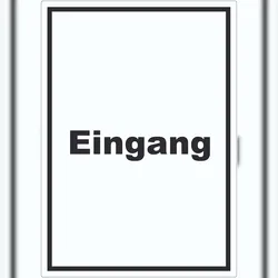 HB-Druck Eingang Aufkleber mit Text Zugang Eintritt hochkant A8 (52x74mm)