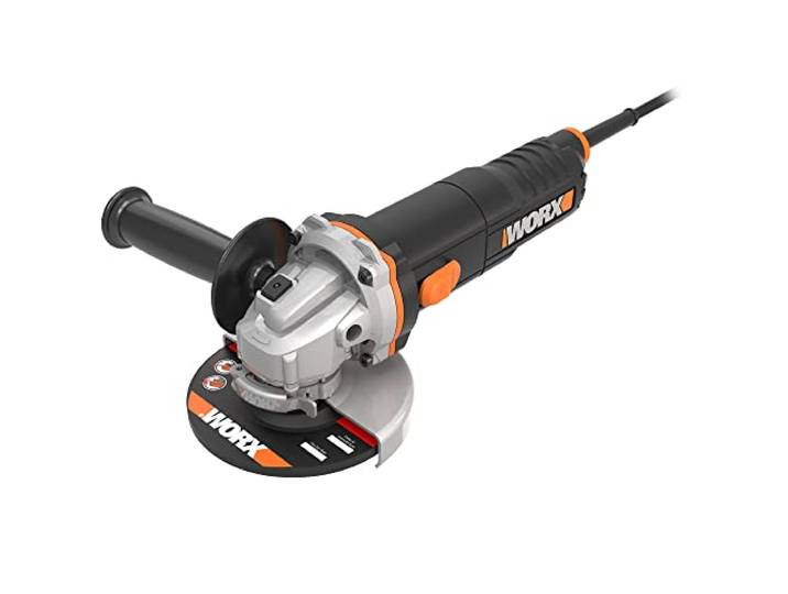 WORX Meuleuse d'angle 860W WX712 Ø125 mm Disque 125 mm\, 12 000 tr/min\, format compact et changement rapide du disque