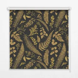 INNENROLLO - Fensterrollo - Rollo - 150x180 cm - Gelbe Farne