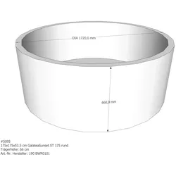 Badewannenträger passend für Galatea ST 175 Rund 175 × 175 × 53,5 cm