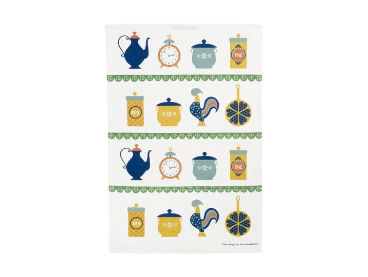 Almedahls Essuie-vaisselle Time 47x70 cm Bleu-jaune