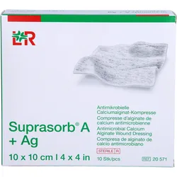Suprasorb A+ag Antimik.cal.alginat Kompr.10x10 cm 10 ST