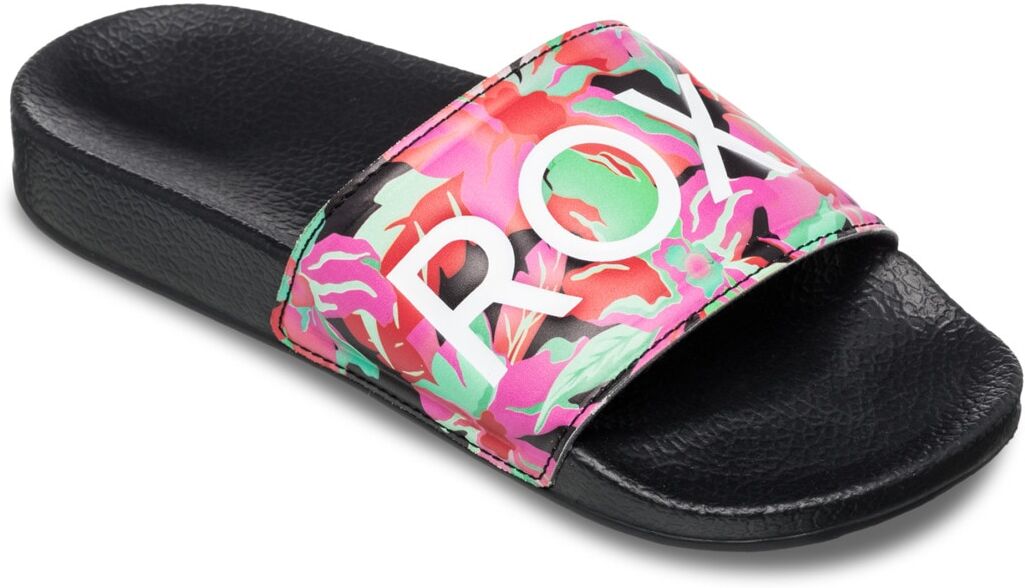 Sandale ROXY "Rg Slippy Ii", Mädchen, Gr. 11(28), grün (sage), Obermaterial: 100% PU, Futter: 100% Textil, Laufsohle: 100% EVA., Schuhe Sandale sage 11(28)