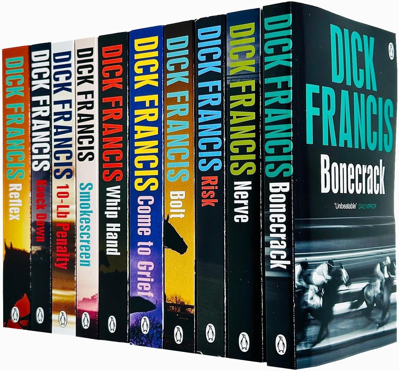 Penguin Dick Francis 10 Books Collection Set by Dick Francis - Horse Racing Crime Thriller Paperback - Complete Standalone Mystery Set for Adults