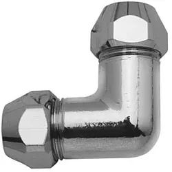 Universal Winkelverschraubung 451212 Messing verchromt, 1/2"x12mm, mit 2 Quetschen