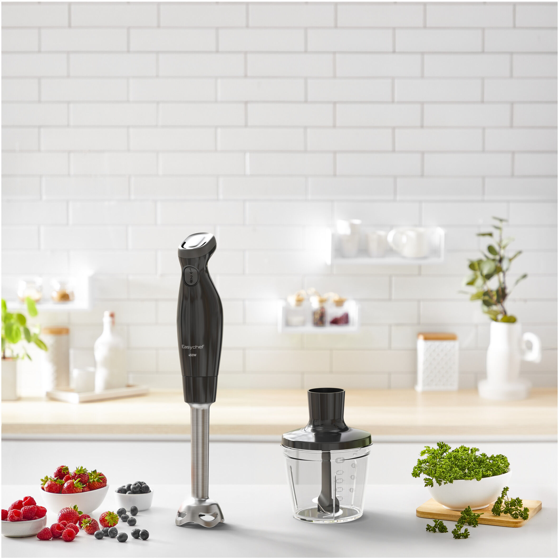 Tefal Stabmixer EasyChef 2in1 450W »HB4528«