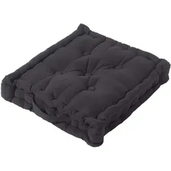 SITZKISSEN schwarz 50/50/10 cm – Bodenkissen unifarben