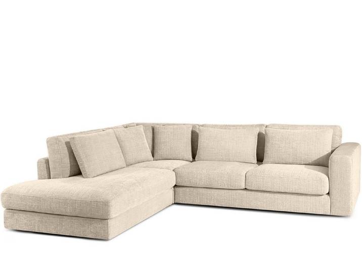 KONSIMO® Ecksofa VERUS edle Verarbeitung und Komfort, luxuriös, Premiumqualität aus EU, Maße: 297x84x116/248 cm, Kissen regulieren die Tiefe und stützen die Lendenwirbelsäule, Traditionelles Design und Komfort, handgefertigt, Chenille-Stoff