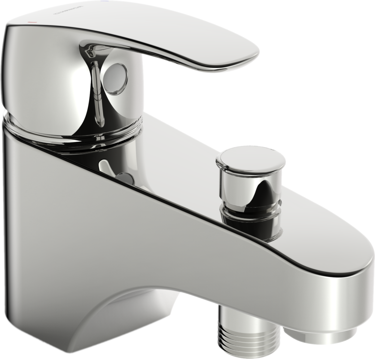 mitigeur de Hansapinto 45372283 pour montage sur le bord de la baignoire, saillie 125 mm, chrome