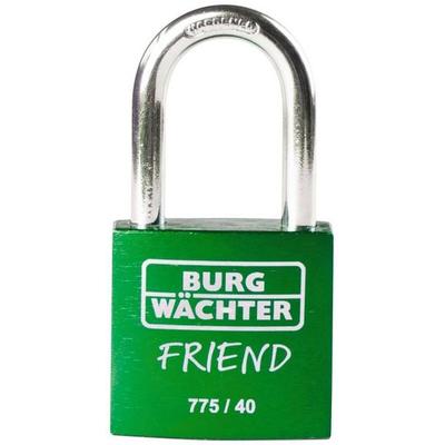Burg Wächter 39451 Vorhängeschloss 40.00mm verschieden schließend Grün Schlüsselschloss