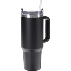 TRENDSHOP Edelstahlbecher Elixir of Life 1,2l - schwarz